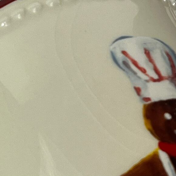 Williams-Sonoma Gingerbread Coffee Mugs Snowman Chef 13" Serving Platter Holiday - Picture 8 of 16